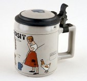GERMAN METTLACH LIDDED BEER ST