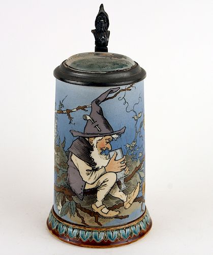 GERMAN METTLACH PORCELAIN BEER
