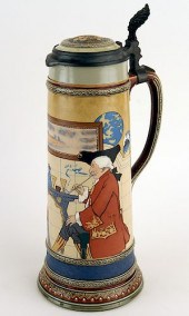 GERMAN METTLACH PORCELAIN BEER