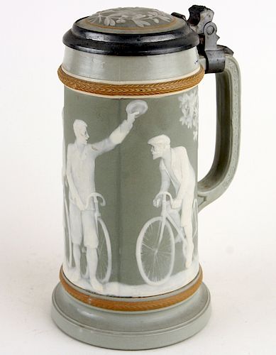 GERMAN METTLACH PORCELAIN BEER