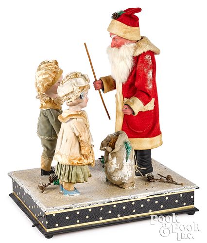 GERMAN MUSICAL HAND CRANK SANTA