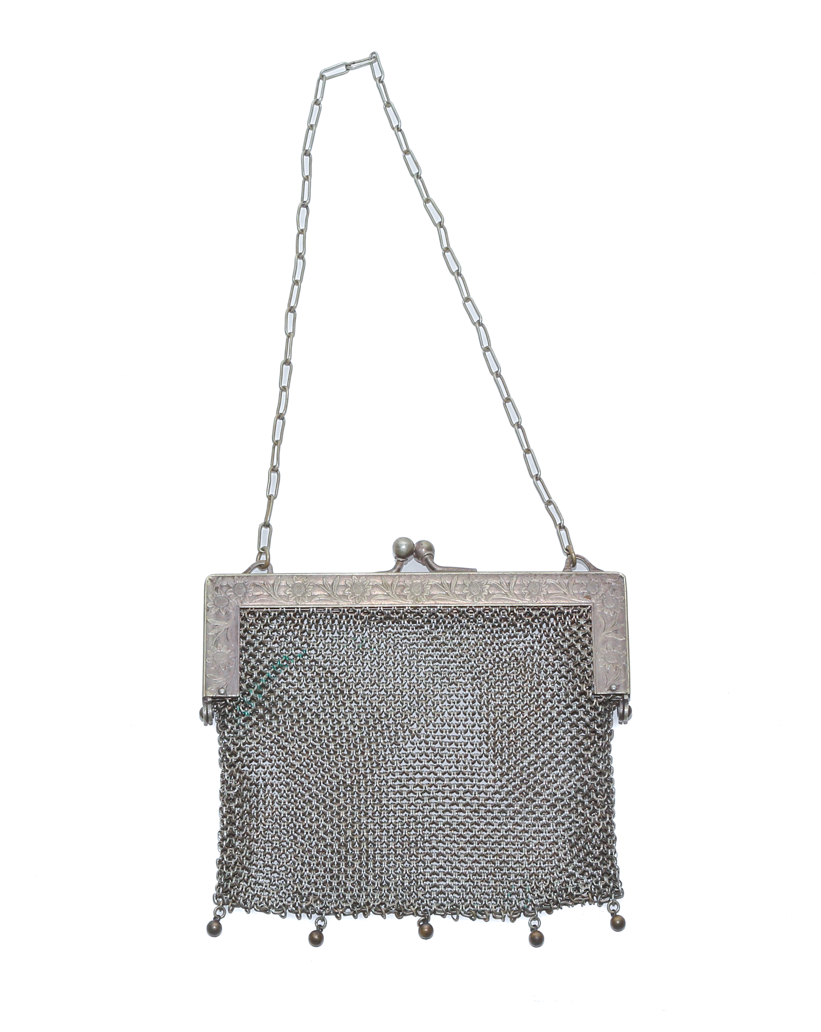GERMAN NICKEL SILVER MESH PURSE 4
