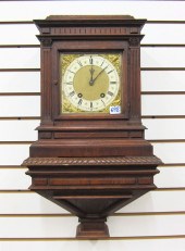 GERMAN OAK CASE BRACKET CLOCK