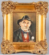 GERMAN OIL ON CANVAS PORTRAITG