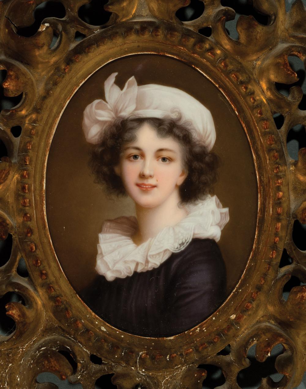 GERMAN OVAL PORCELAIN PLAQUE,