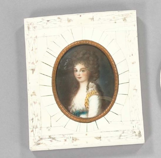German Oval Portrait Miniature of