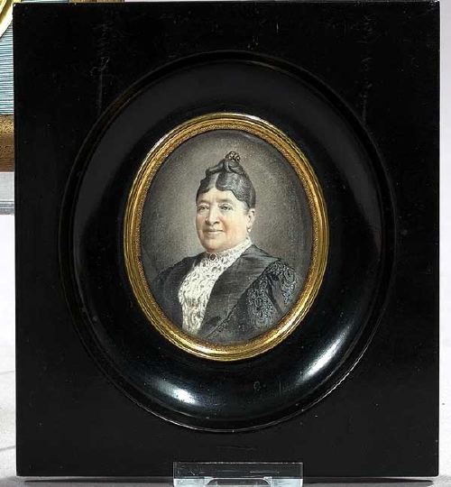 German Oval Portrait Miniature,  of