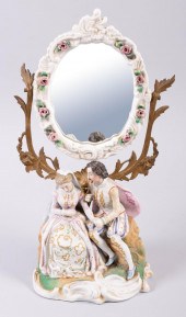 GERMAN PAINTED BISCUIT PORCELA