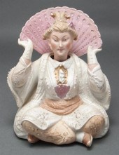 German painted bisque nodding