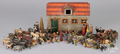 GERMAN PAINTED NOAH'S ARK, CA.
