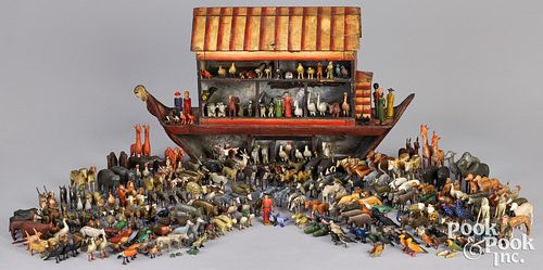 GERMAN PAINTED NOAH'S ARKImposing
