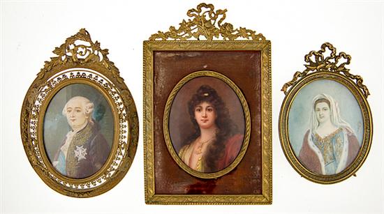 German painted porcelain portrait