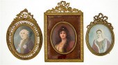 German painted porcelain portr