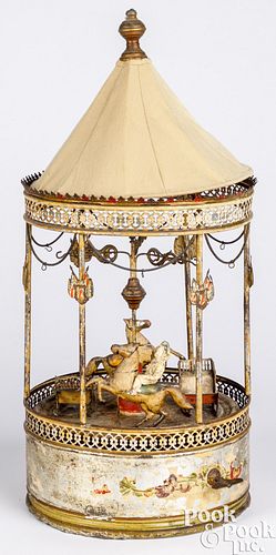 GERMAN PAINTED TIN MUSICAL