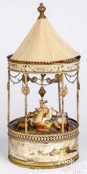 GERMAN PAINTED TIN MUSICAL CLO