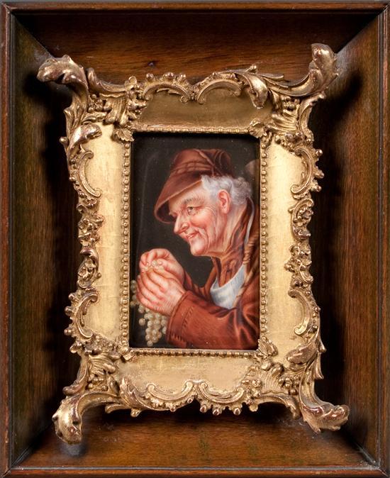 German painted transfer porcelain