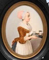 GERMAN PAINTING ON PORCELAIN P