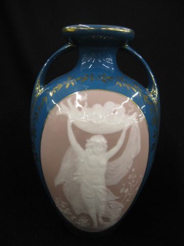 German Pate-Sur-Pate Porcelain Vase