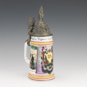 GERMAN PEWTER AND PORCELAIN RE