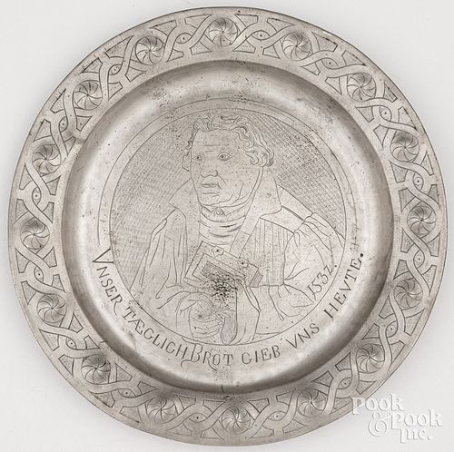 GERMAN PEWTER DISH, 18TH/19TH