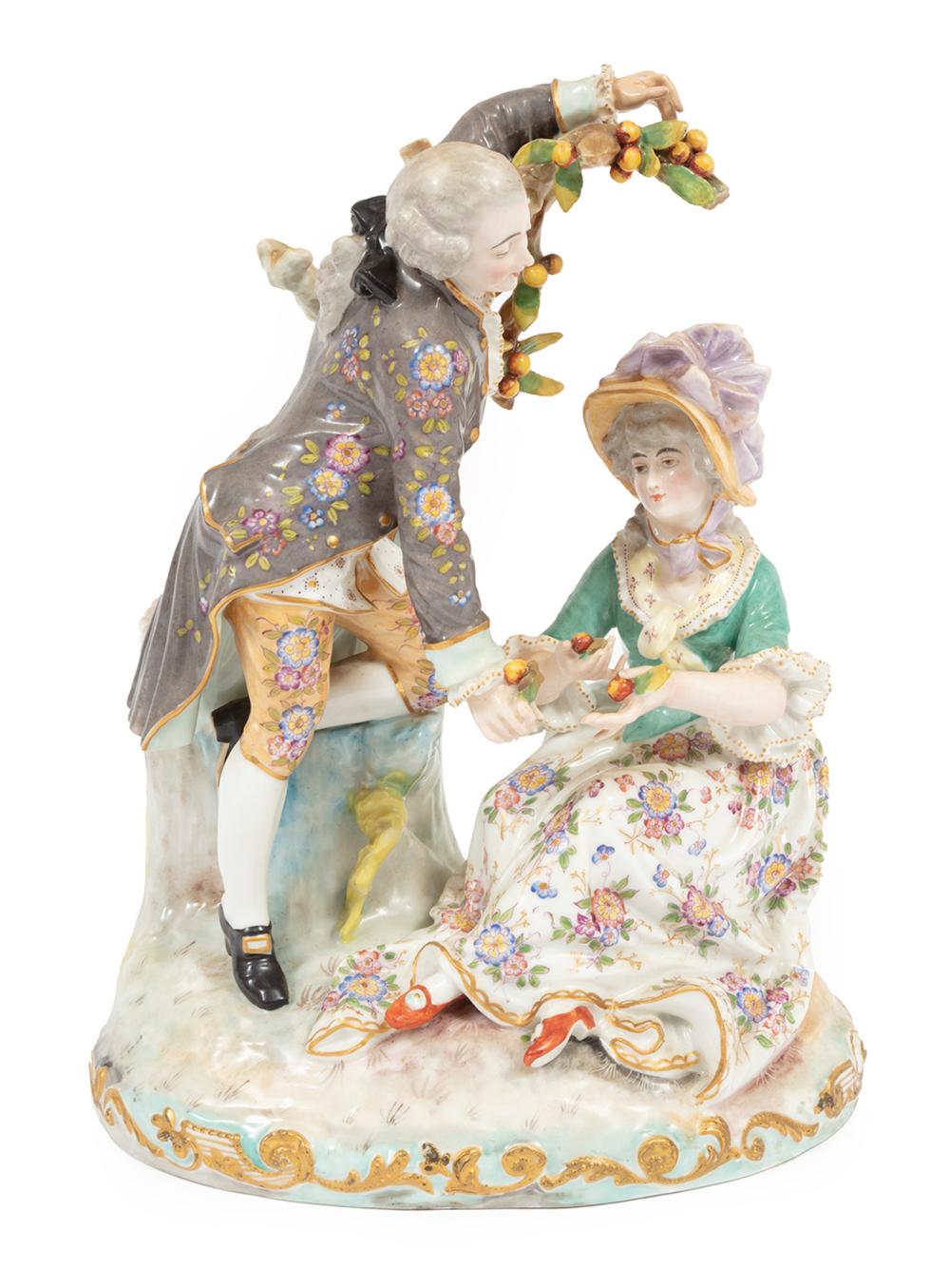 GERMAN POLYCHROME AND GILT