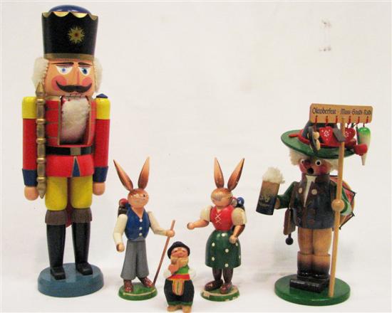 German polychrome wooden nutcracker