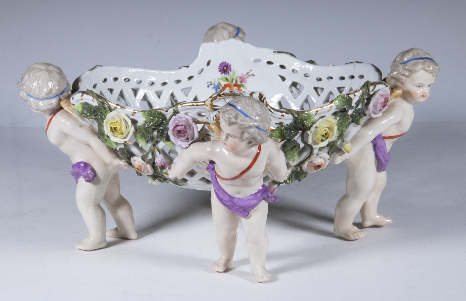 GERMAN PORCELAIN BASKET FORM