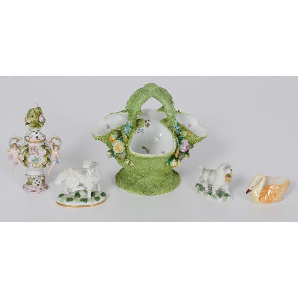 German Porcelain Basket Plus