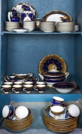 GERMAN PORCELAIN BLUE AND WHIT