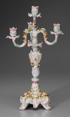 German porcelain candelabrum: