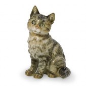 GERMAN PORCELAIN CAT FIGURINED