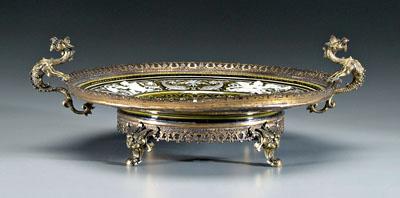 German porcelain charger, relief