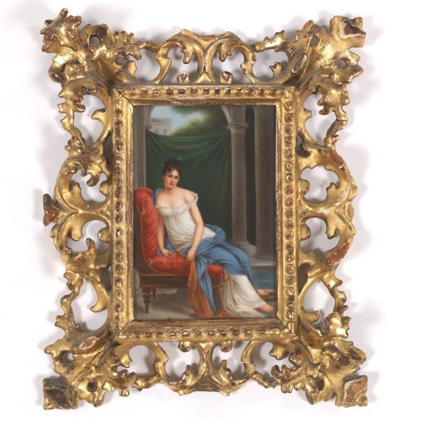 GERMAN PORCELAIN ENAMELED PLAQUE,