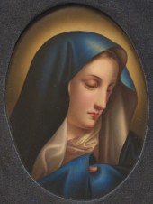 GERMAN PORCELAIN ENAMELLED OVA