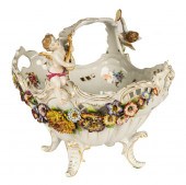 GERMAN PORCELAIN FIGURAL BASKE