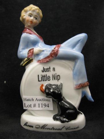 German Porcelain Figural Flask