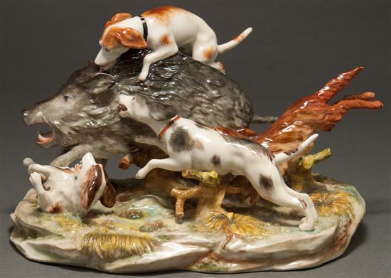 German porcelain figural group of