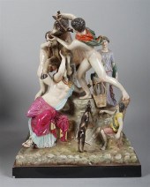 GERMAN PORCELAIN FIGURE GROUPG