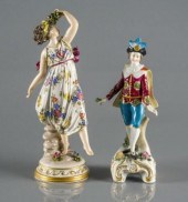 GERMAN PORCELAIN FIGURINESTwo