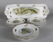 GERMAN PORCELAIN FISH SERVICE,