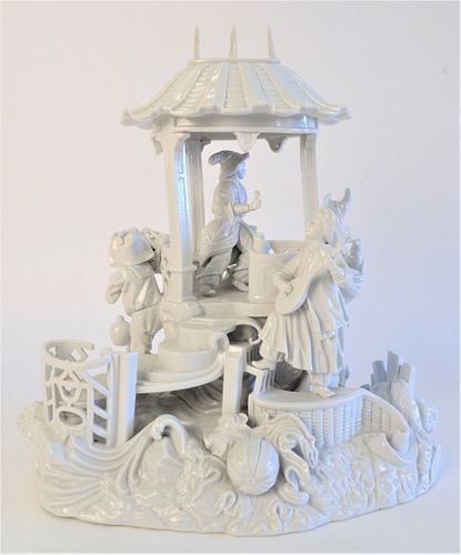 GERMAN PORCELAIN GROUP, PEOPLE IN