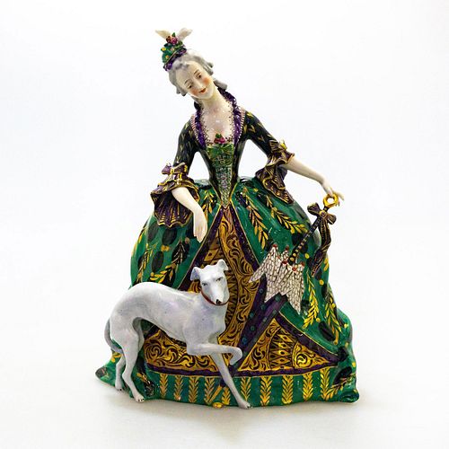 GERMAN PORCELAIN LADY FIGURINE,