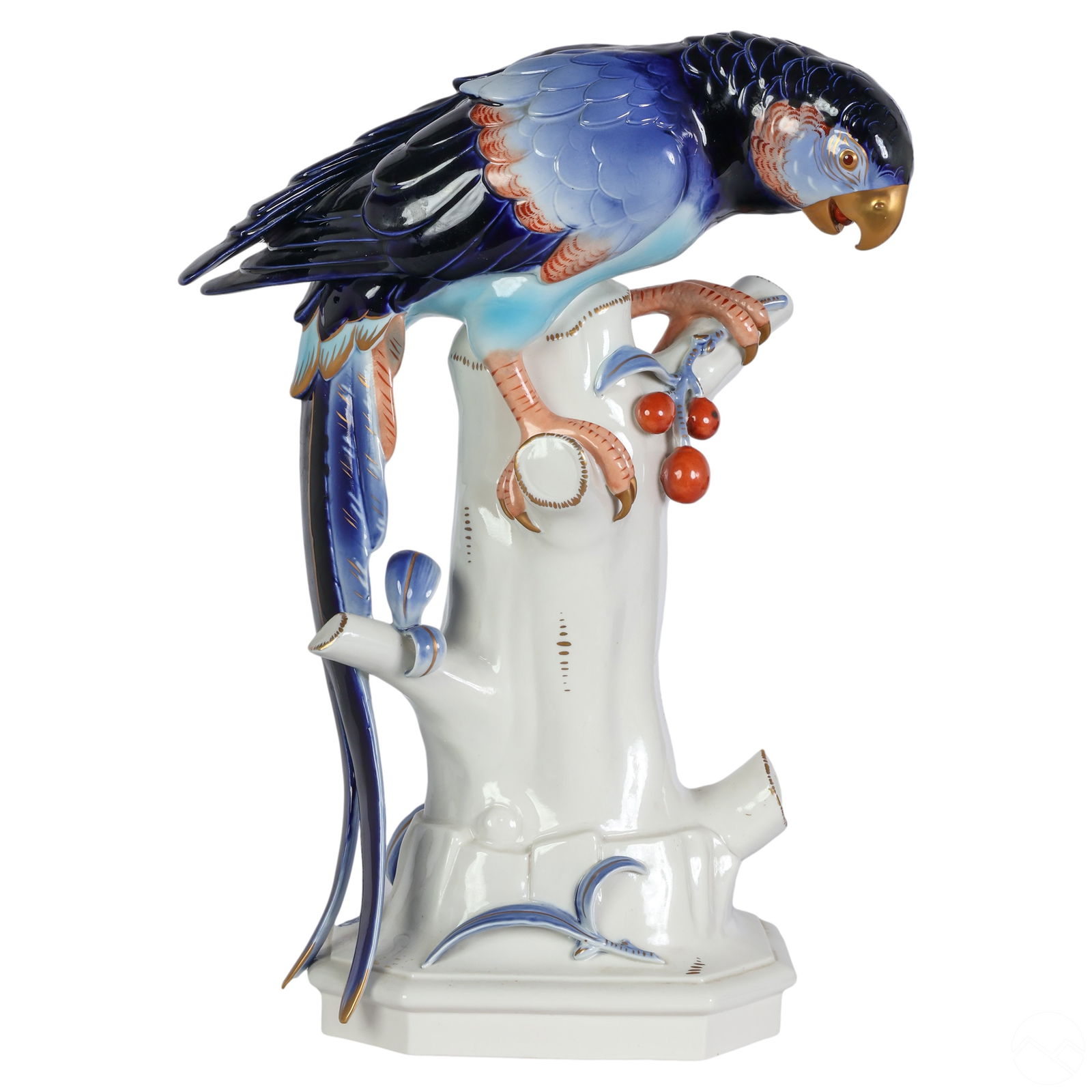 GERMAN PORCELAIN LARGE GILT AND