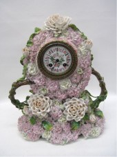 GERMAN PORCELAIN MANTEL CLOCK