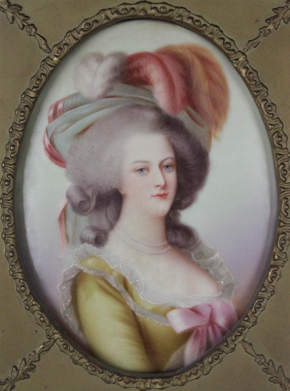 GERMAN PORCELAIN OVAL PLAQUE OF