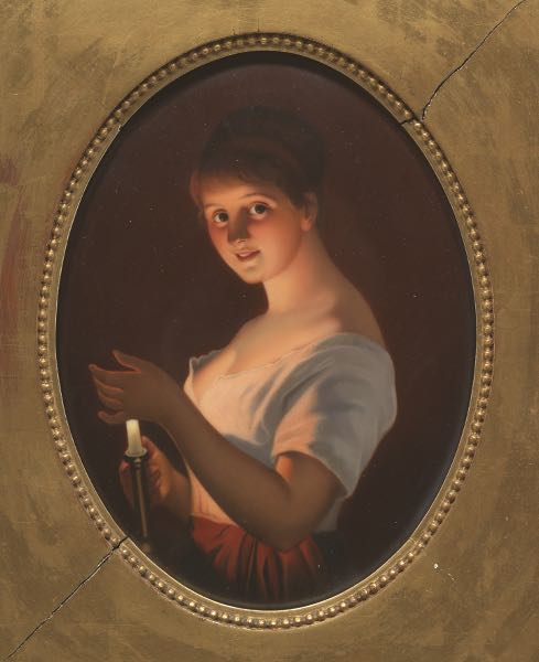 GERMAN PORCELAIN PLAQUE, "GUTE