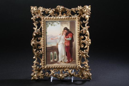 GERMAN PORCELAIN PLAQUE. late