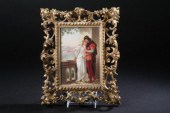GERMAN PORCELAIN PLAQUE. late