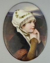 GERMAN PORCELAIN PLAQUE OF A Y