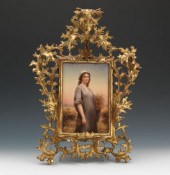 GERMAN PORCELAIN PLAQUE OF "RU